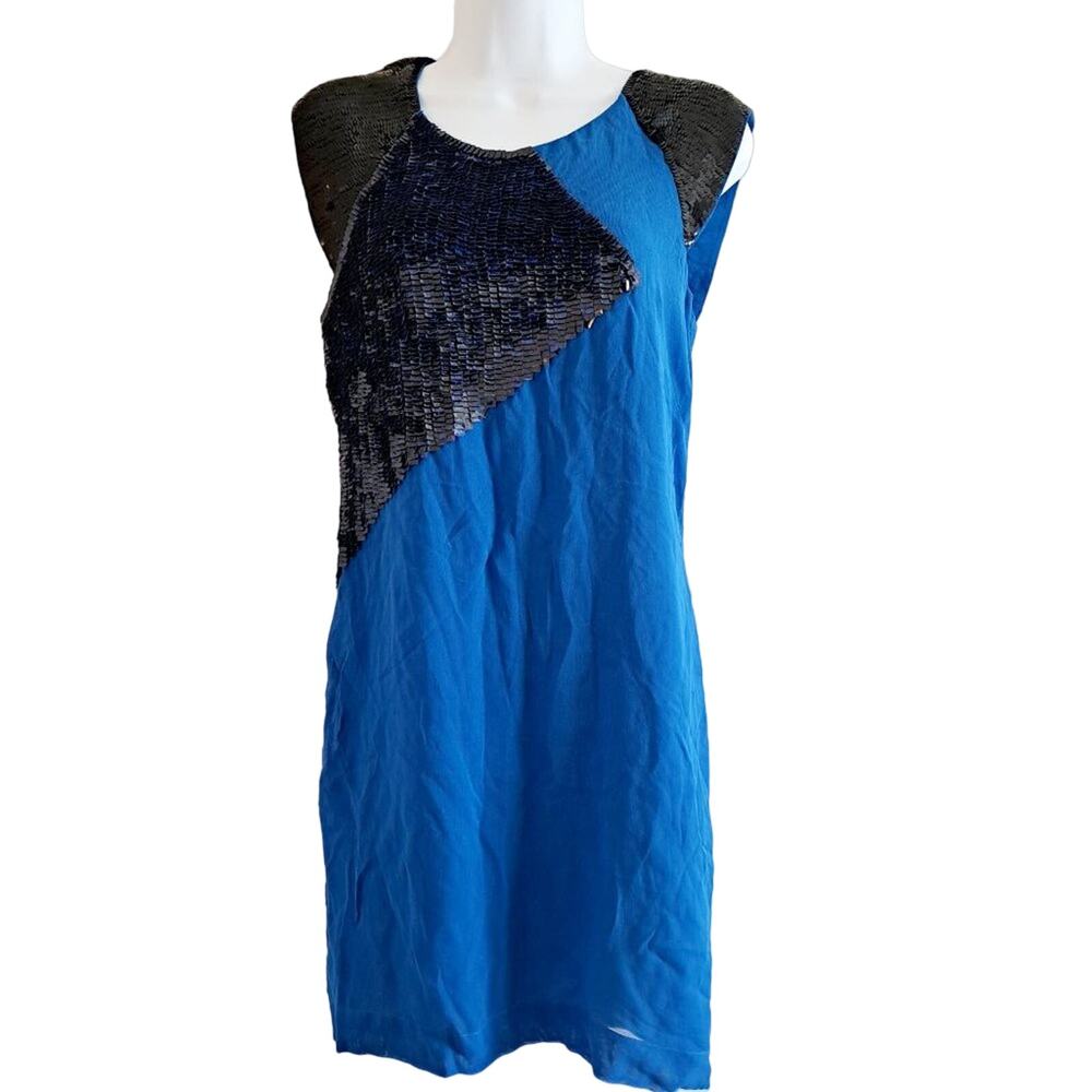 French Connection Cap Sleeve Sequin Sheath Dress
